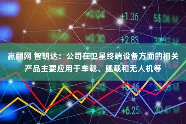 赢翻网 智明达：公司在卫星终端设备方面的相关产品主要应用于车载、舰载和无人机等